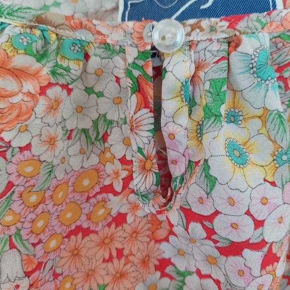 Vintage floral 80s crop top - Picture 2 of 5